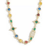 Wholesale Hip Hop Jewelry Copper Gemstone And Zirconia Necklace And Bracelet For Unisex