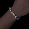 Wholesale Hip Hop Jewelry Copper Gemstone And Zirconia Necklace And Bracelet For Unisex
