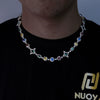 Wholesale Hip Hop Jewelry Copper Gemstone And Zirconia Necklace And Bracelet For Unisex
