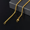 Wholesale Hip Hop Jewelry Titanium Steel Goldplated Geometric Diamondembedded Necklace