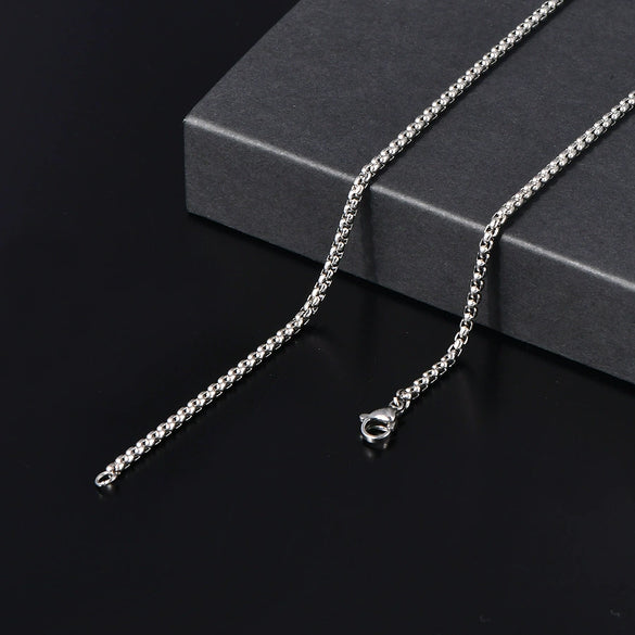Wholesale Hip Hop Jewelry Titanium Steel Goldplated Geometric Diamondembedded Necklace