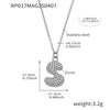 Wholesale Hip Hop Light Luxury Geometric Letter Zircon Stainless Steel Necklace With Electroplating