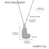 Wholesale Hip Hop Light Luxury Geometric Letter Zircon Stainless Steel Necklace With Electroplating