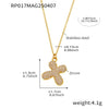 Wholesale Hip Hop Light Luxury Geometric Letter Zircon Stainless Steel Necklace With Electroplating