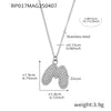 Wholesale Hip Hop Light Luxury Geometric Letter Zircon Stainless Steel Necklace With Electroplating