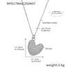 Wholesale Hip Hop Light Luxury Geometric Letter Zircon Stainless Steel Necklace With Electroplating