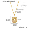 Wholesale Hip Hop Light Luxury Geometric Letter Zircon Stainless Steel Necklace With Electroplating
