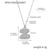 Wholesale Hip Hop Light Luxury Geometric Letter Zircon Stainless Steel Necklace With Electroplating