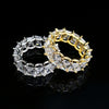 Wholesale Hip Hop Men's Ring Copper Geometric Microinlaid Zircon
