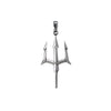 Wholesale Hip Hop Necklace Copper And Titanium Steel Trident Pendant With Geometric Pattern Electroplating Cuban Chain