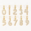 Wholesale Hip Hop Pendant Necklace Copper Microinlaid Zircon With Letters Numbers Text