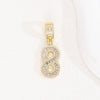 Wholesale Hip Hop Pendant Necklace Copper Microinlaid Zircon With Letters Numbers Text