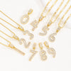 Wholesale Hip Hop Pendant Necklace Copper Microinlaid Zircon With Letters Numbers Text