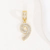 Wholesale Hip Hop Pendant Necklace Copper Microinlaid Zircon With Letters Numbers Text