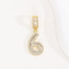Wholesale Hip Hop Pendant Necklace Copper Microinlaid Zircon With Letters Numbers Text