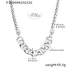 Wholesale Hip Hop Pig Nose Chain Necklace In Stainless Steel With Geometric Pattern And 18K True Gold Plated Electroplating For Women
