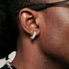 Wholesale Hip Hop Punk Earrings Copper Inlaid With Zircon Ushape Geometric Style Unisex