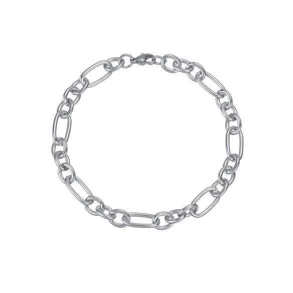 Wholesale Hip Hop Punk Unisex Geometric Stainless Steel Chain Bracelet Jewelry With Electroplating