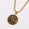 Wholesale Hip Hop Retro Pendant Necklace Stainless Steel Electroplated
