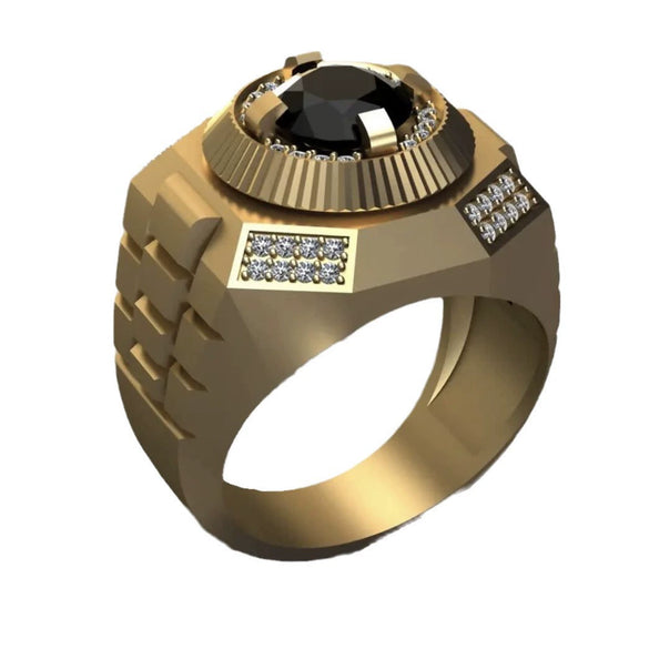 Wholesale Hip Hop Ring Alloy Retro Style Electroplated For Men