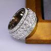 Wholesale Hip Hop Ring Copper Unisex Geometric Inlaid Zircon