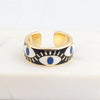 Wholesale Hip Hop Ring Female Devil's Eye Gold Plated Copper Ring