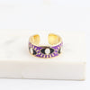 Wholesale Hip Hop Ring Female Devil's Eye Gold Plated Copper Ring
