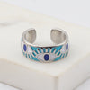Wholesale Hip Hop Ring Female Devil's Eye Gold Plated Copper Ring