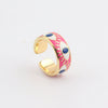 Wholesale Hip Hop Ring Female Devil's Eye Gold Plated Copper Ring