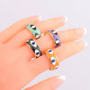 Wholesale Hip Hop Ring Female Devil's Eye Gold Plated Copper Ring