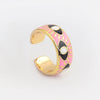 Wholesale Hip Hop Ring Female Devil's Eye Gold Plated Copper Ring