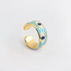 Wholesale Hip Hop Ring Female Devil's Eye Gold Plated Copper Ring
