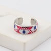 Wholesale Hip Hop Ring Female Devil's Eye Gold Plated Copper Ring