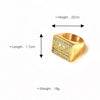 Wholesale Hip Hop Ring Titanium Steel Gold Plated Geometric U Shaped