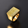 Wholesale Hip Hop Ring Titanium Steel Gold Plated Geometric U Shaped