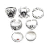 Wholesale Hip Hop Ring Zinc Alloy Distressed Animal Zodiac Geometric Design