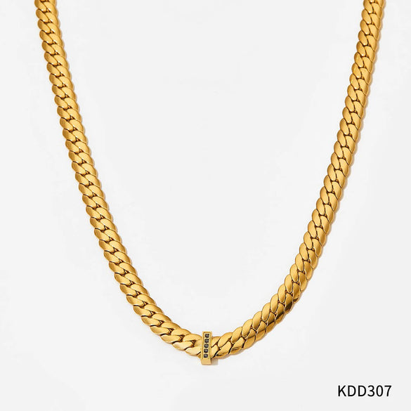 Wholesale Hip Hop Snake Bone Necklace And Bracelet Set For Women Stainless Steel Geometric Design Electroplated