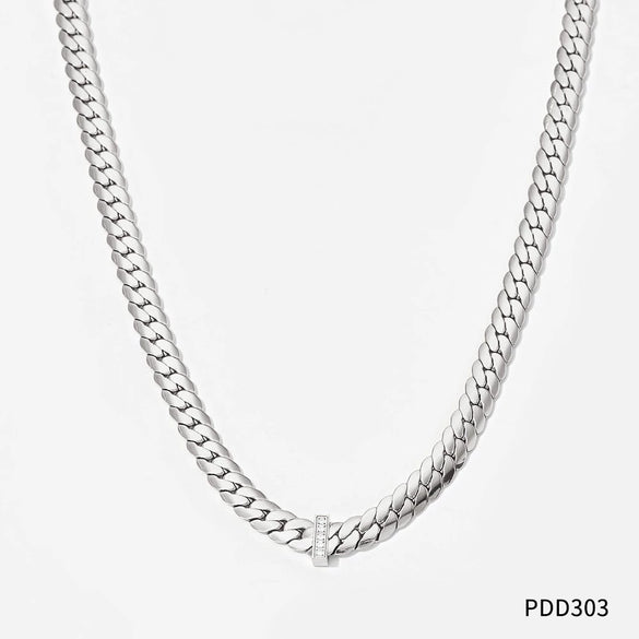 Wholesale Hip Hop Snake Bone Necklace And Bracelet Set For Women Stainless Steel Geometric Design Electroplated