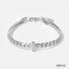 Wholesale Hip Hop Snake Bone Necklace And Bracelet Set For Women Stainless Steel Geometric Design Electroplated