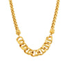 Wholesale Hip Hop 316L Stainless Steel Electroplated Geometric Pattern Light Luxury Style Women's Chain Necklace