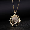 Wholesale Hip Hop Style Animal Pattern Copper Inlaid Zircon Goldplated Pendant Necklace
