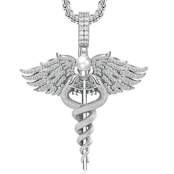 Wholesale Hip Hop Style Animal Zodiac Copper Zirconia Pendant Necklace For Men