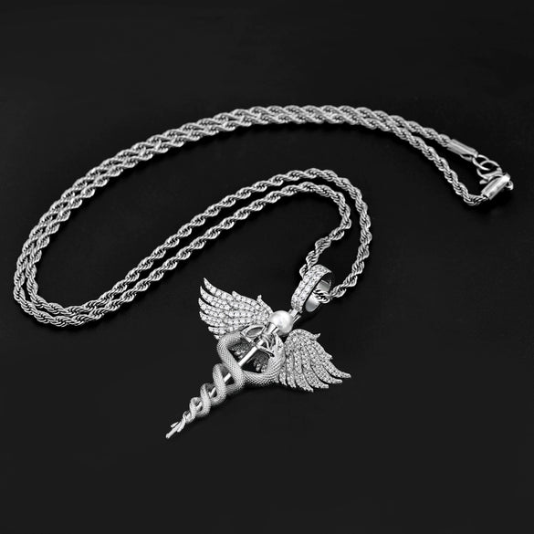 Wholesale Hip Hop Style Animal Zodiac Copper Zirconia Pendant Necklace For Men