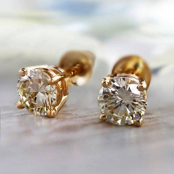 Wholesale Hip Hop Style Copper Gold Plated Micro Round Diamond Zircon Earrings With Geometric Pattern For Women
