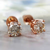 Wholesale Hip Hop Style Copper Gold Plated Micro Round Diamond Zircon Earrings With Geometric Pattern For Women