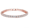 Wholesale Hip Hop Style Copper Jewelry With Heart Pattern And Glass Design Bracelet And Anklet