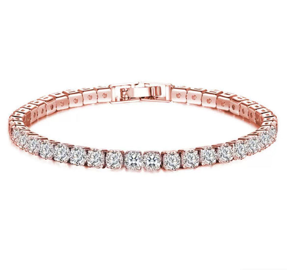 Wholesale Hip Hop Style Copper Jewelry With Heart Pattern And Glass Design Bracelet And Anklet