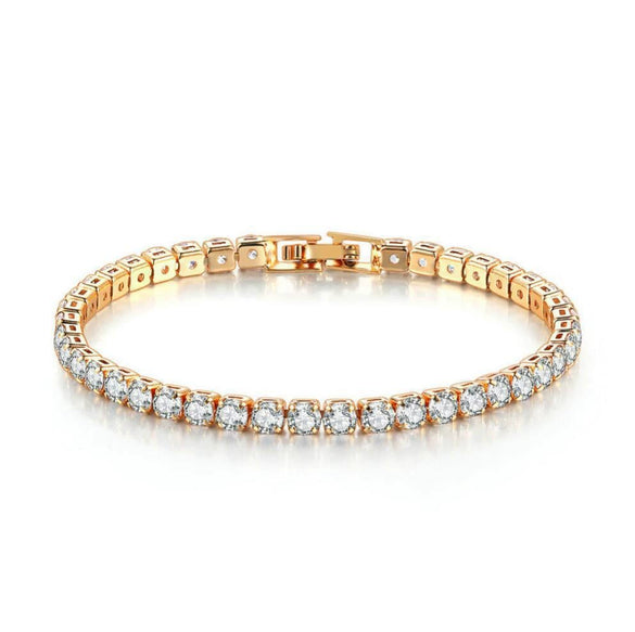 Wholesale Hip Hop Style Copper Jewelry With Heart Pattern And Glass Design Bracelet And Anklet