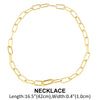 Wholesale Hip Hop Style Copper 18K Gold Plated Geometric Necklace