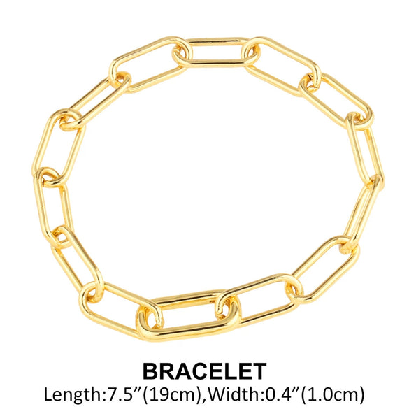 Wholesale Hip Hop Style Copper 18K Gold Plated Geometric Necklace